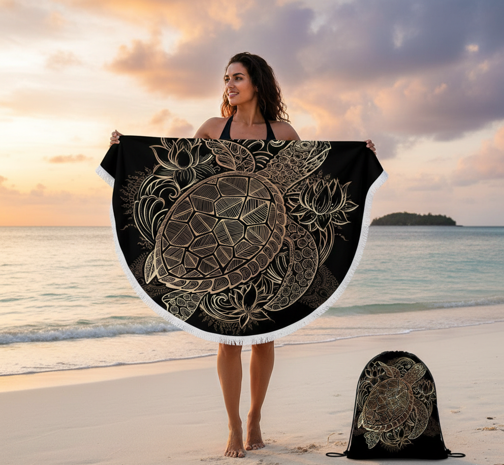 Round Beach Towel – Soft, Lightweight & Quick-Dry