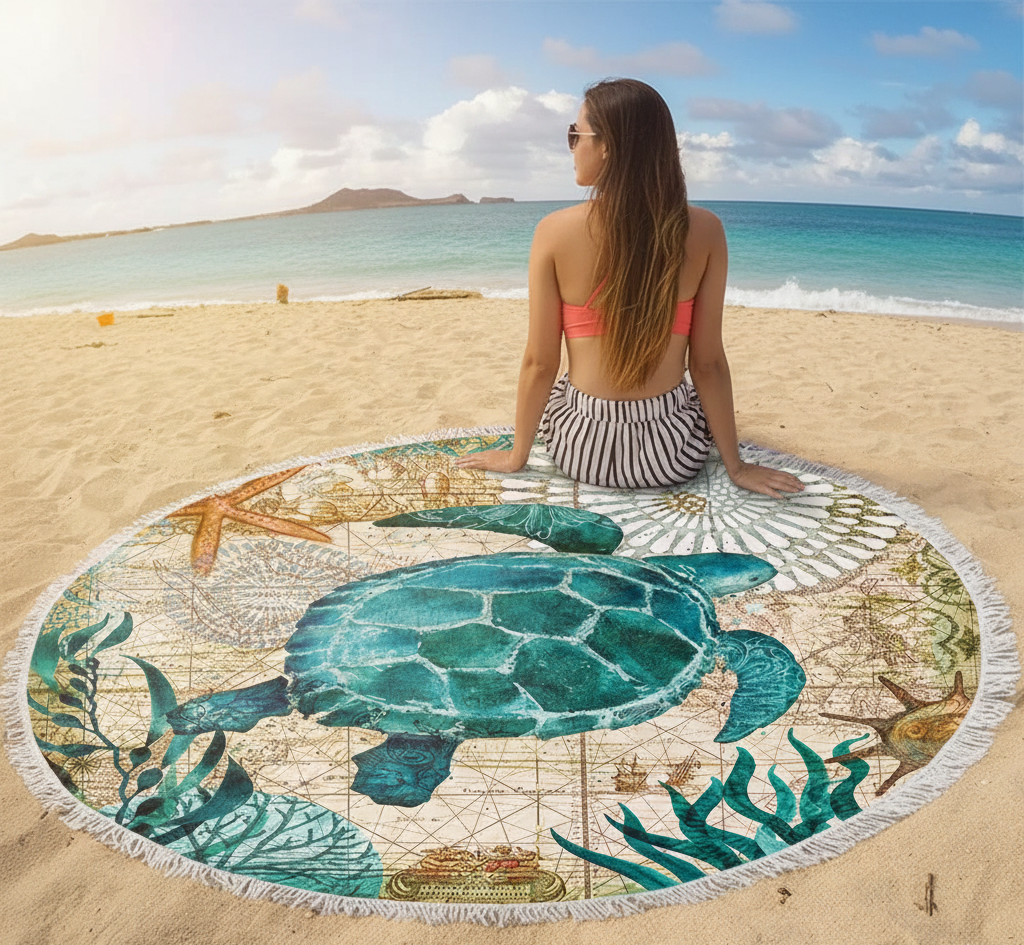 Round Beach Towel – Soft, Lightweight & Quick-Dry