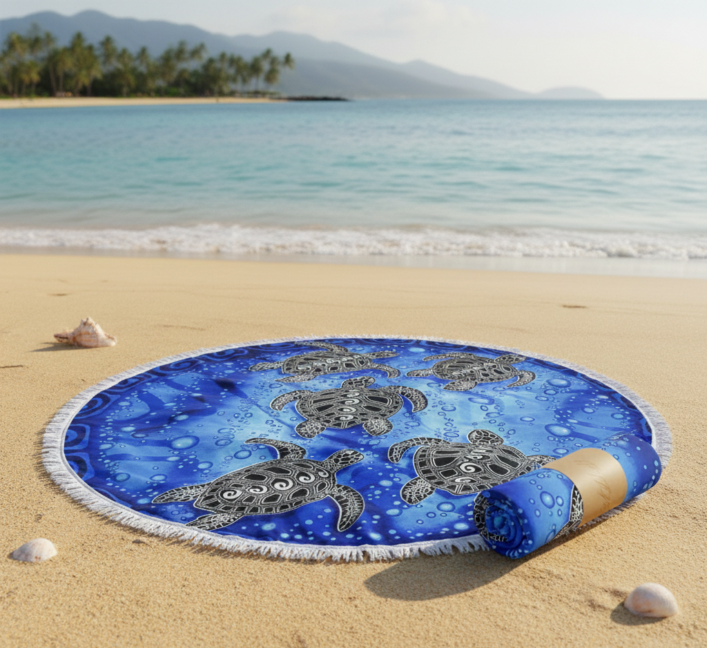 Round Beach Towel – Soft, Lightweight & Quick-Dry