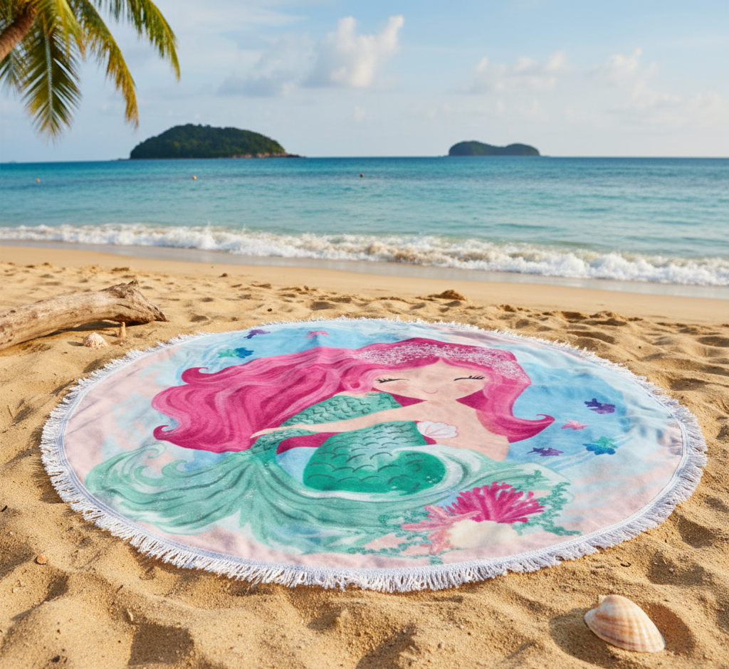 Round Beach Towel – Soft, Lightweight & Quick-Dry